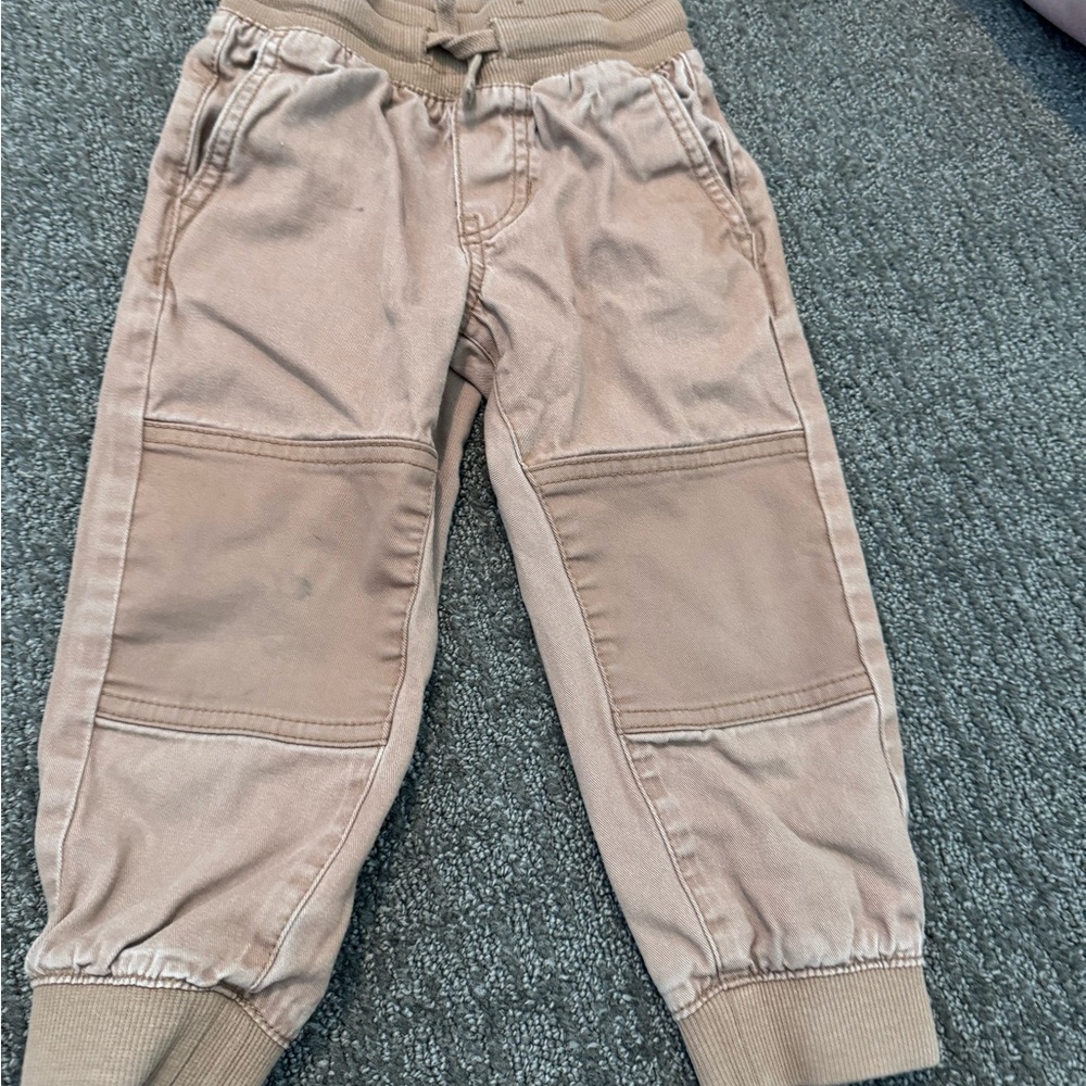 Kids Beige Jogger Pants